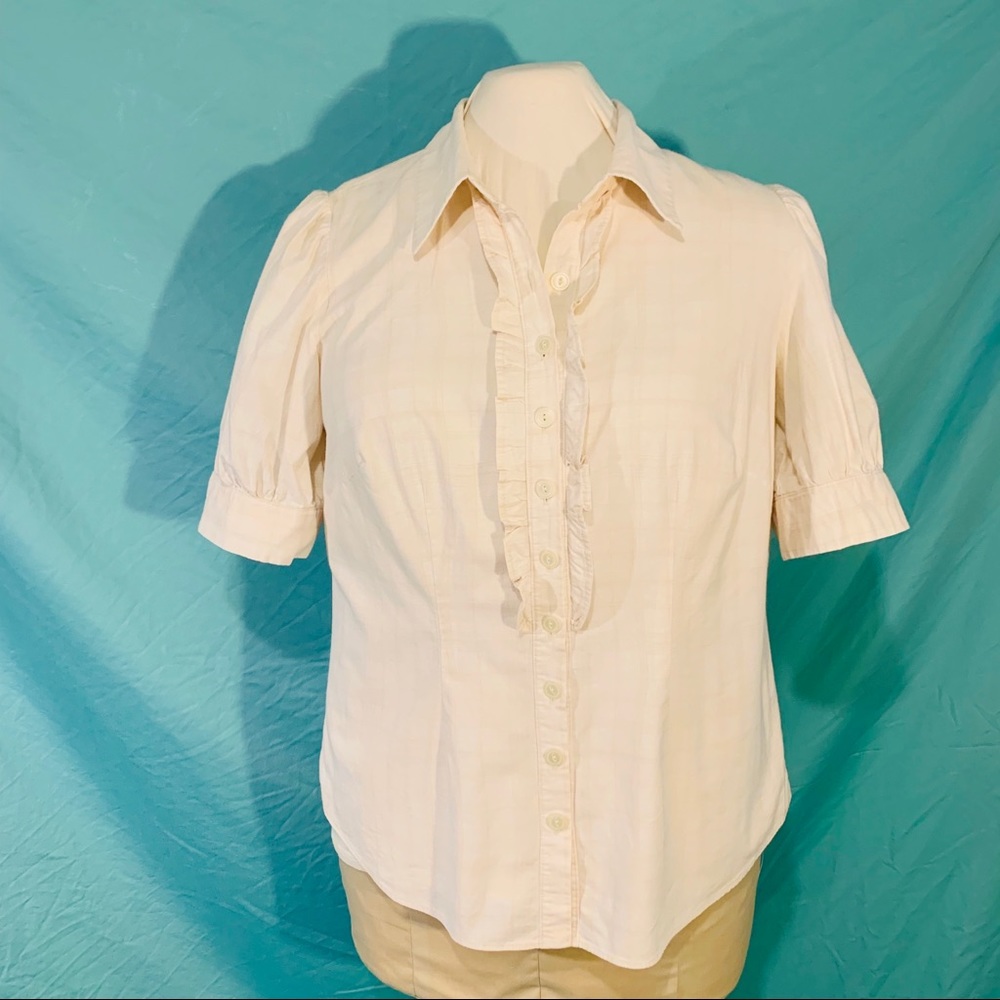 Cotton button front blouse 20 tall